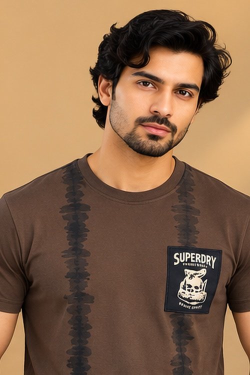 Superdry Brown Graphic Pocket T-Shirt