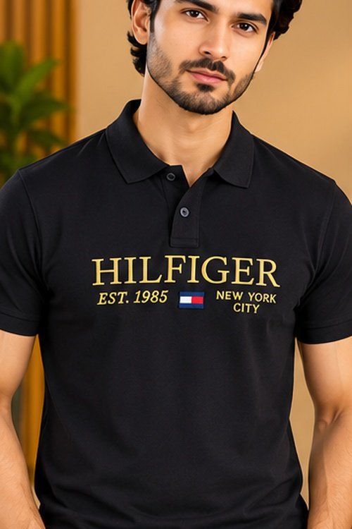 T | H Men’s Black Polo T-Shirt