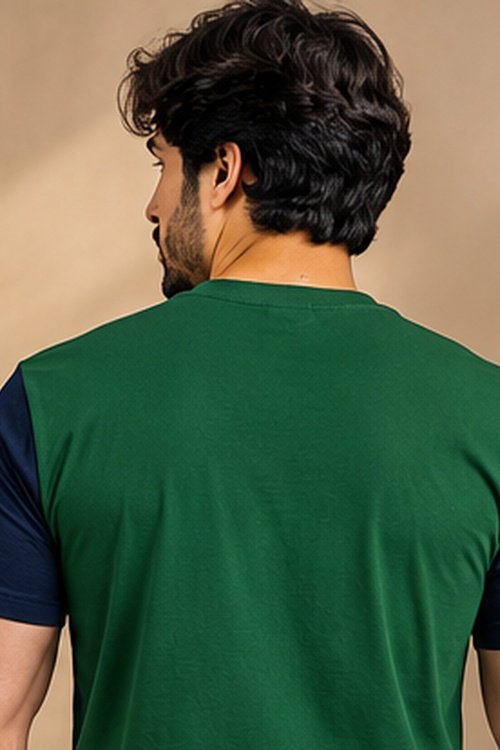 A | X Green, White & Navy Blue T-Shirt - Image 3