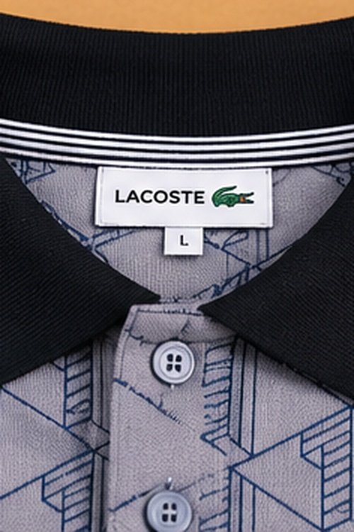 Lacoste Geometric Print Polo T-Shirt - Image 4