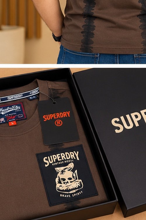 Superdry Brown Graphic Pocket T-Shirt - Image 5