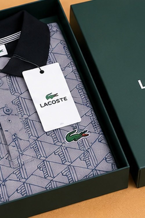 Lacoste Geometric Print Polo T-Shirt - Image 6
